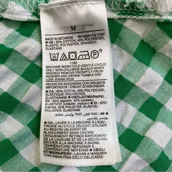 Old Navy Smocked Flutter Sleeve Gingham Mini Dress Fit and Flare Cottagecore M - Picture 15 of 15